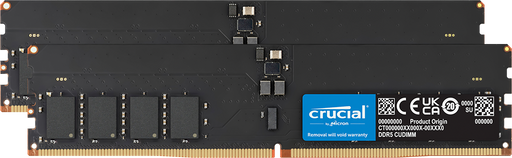 Two Crucial RAM modules on a white background