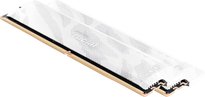Crucial Pro 16GB (1x16GB) DDR5 UDIMM 6400MHz CL32 White Desktop RAM Module