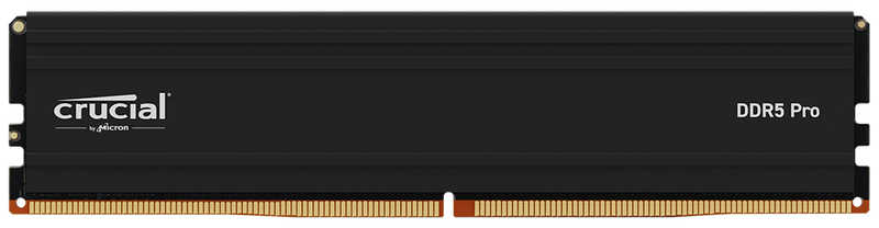 Crucial DDR5 Pro memory module on a black background