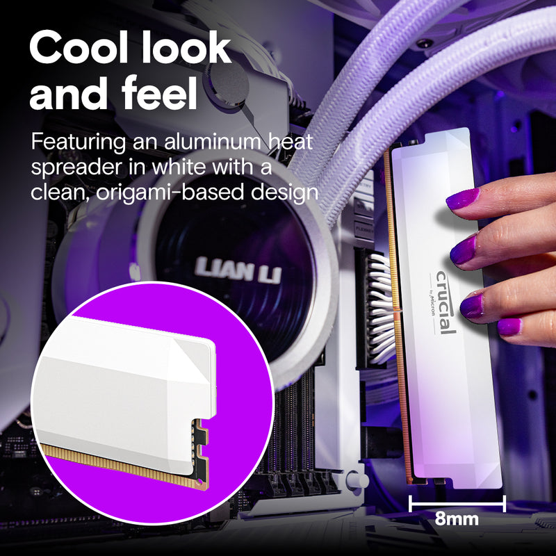 DDR5 32GB RAM Crucial Pro 6000MHz (2x16GB) CL36 UDIMM Desktop Gaming Memory Kit