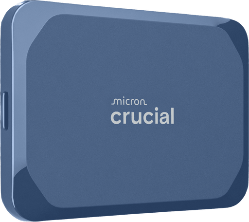 Off center shot of the front of the Crucial X10 8TB Portable SSD