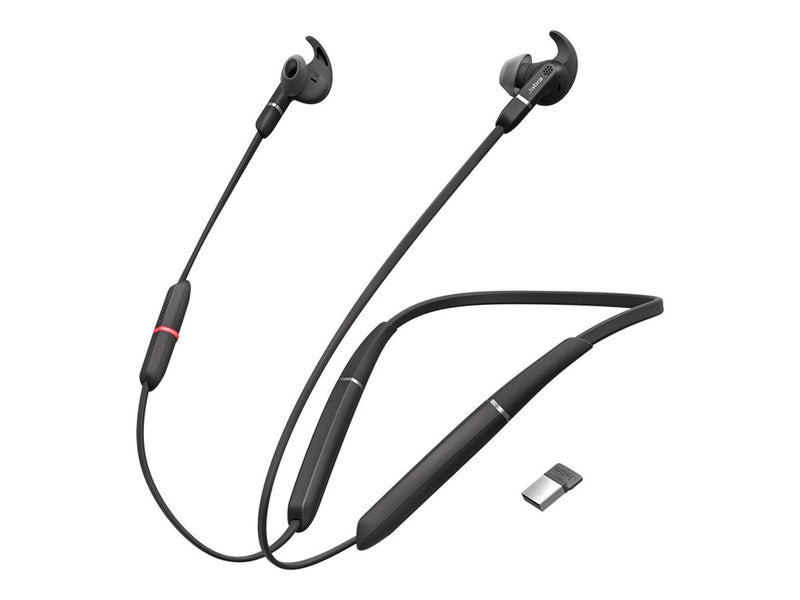 JABRA WIRELESS EVOLVE 65E UC STEREO BLUETOOTH HEADSET + LINK370 DONGLE-6599-629-109