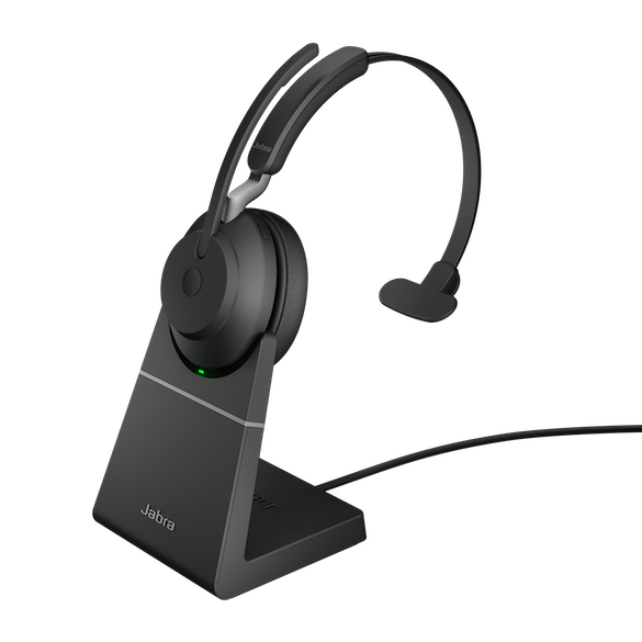 JABRA WIRELESS EVOLVE2 65 UC MONO BLUETOOTH HEADSET W/CHARGING STAND