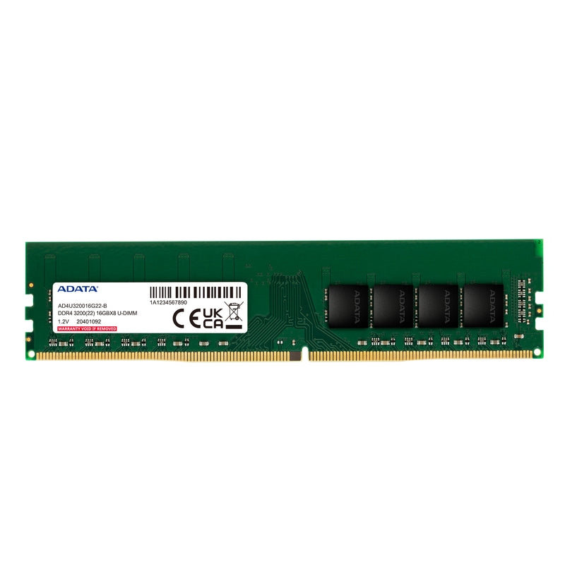 ADATA 16GB DDR4 3200MHz CL22 UDIMM RAM 1x16GB Desktop Memory AD4U320016G22-SGN