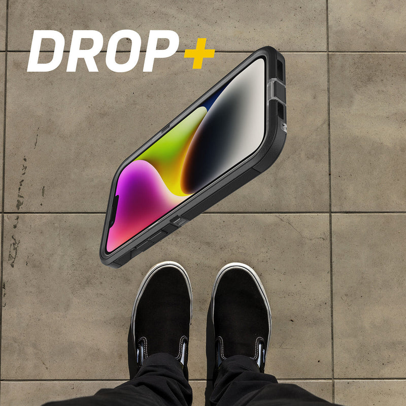 OtterBox Defender XT Clear MagSafe Apple iPhone 14 Plus Case (Clear/Black) - (77-90064) Rugged