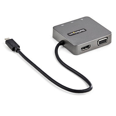 STARTECH USB-C MULTIPORT ADAPTER, 4K, HDMI, VGA, GBE, USB, SINGLE DISPLAY, 3YR - DKT31CHVL