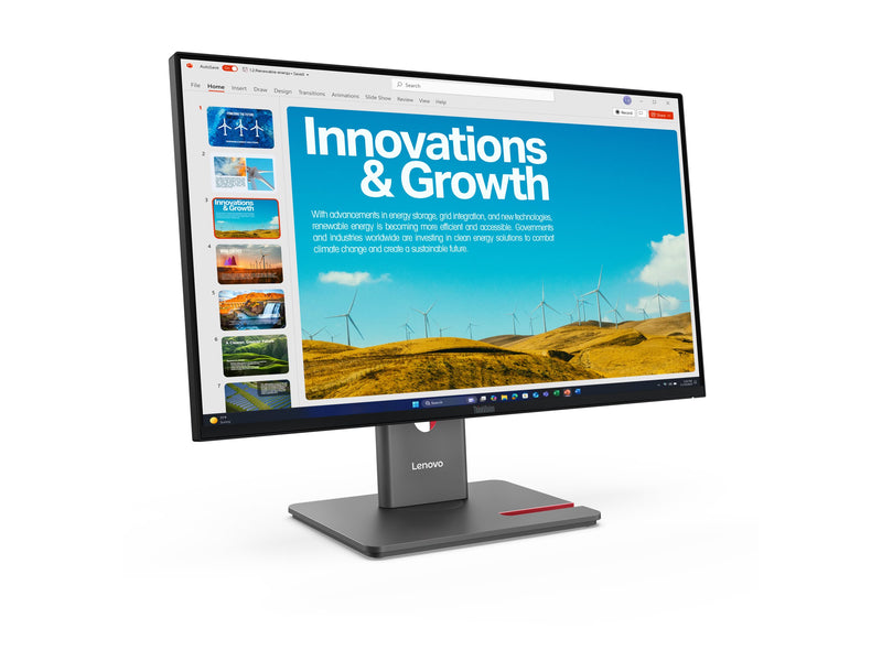 ThinkVision P24QD-40 23.8in IPS QHD 2560x1440 75Hz USB-C HDMI DP LAN Monitor