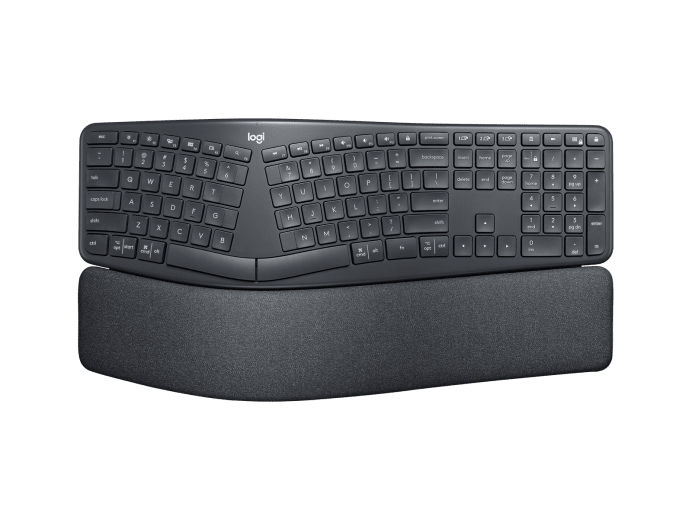 LOGITECH K860 WIRELESS KEYBOARD,ERGO, SPLIT KEYBOARD, UNIFYING RECEIVER,BT,GRAPHITE-1YR-920-010111