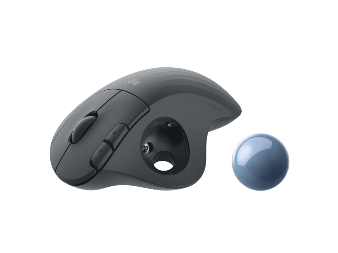 LOGITECH M575 ERGO WIRELESS TRACKBALL MOUSE FOR BUSINESS,BOLT RECEIVER,BT,GRAPHITE - 2YR W-910-006222