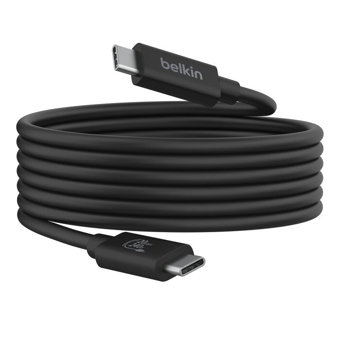 Belkin USB4 USB‑C Cable 2m 240W 20Gbps Thunderbolt 4 4K 60Hz Black