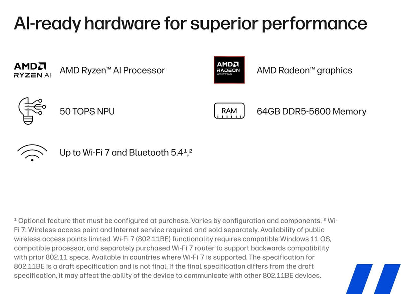 HP EliteBoard G1a Ryzen AI 5 330 16GB 512GB Windows 11 Pro Mini PC