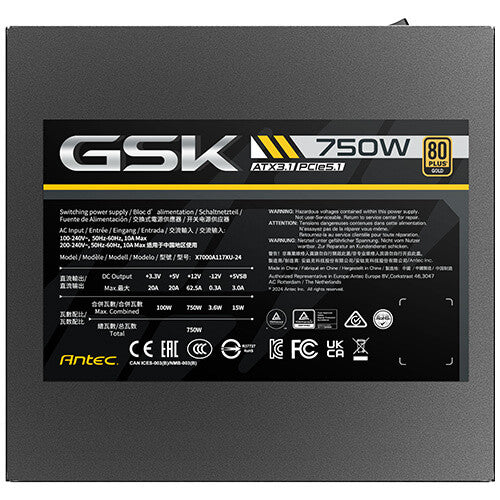 Antec 750w power supply - GSK750 AU
