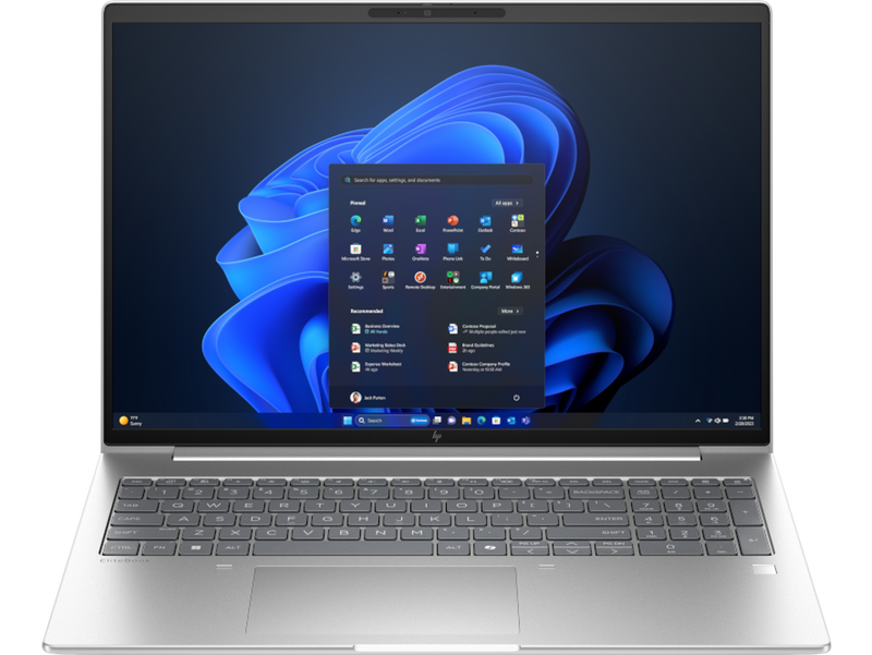 Front view of the HP EliteBook 6 G1i 16-inch Notebook AI PC.