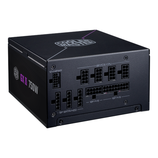 COOLER MASTER GX II 750W, 80+ GOLD, ATX3.0, 120MM SILENT FAN, FULL MODULAR, 10YR WTY