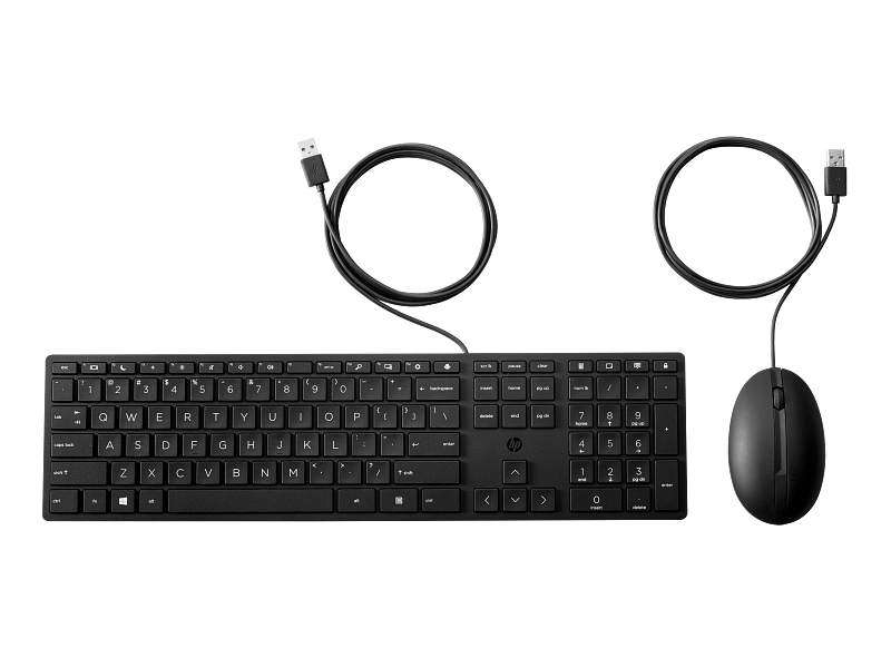 HP 320MK Wired Desktop Keyboard Mouse Combo USB The Key to AI
