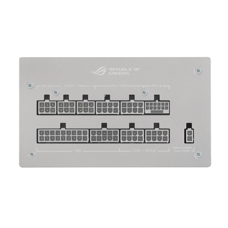 ASUS ROG-STRIX-1000G-AURA-WHITE-GAMING ROG STRIX 1000W Gold Aura Edition, 80 Plus Gold, Fully Modular, Lambda A++ Certification,135mm Fan, 10YW