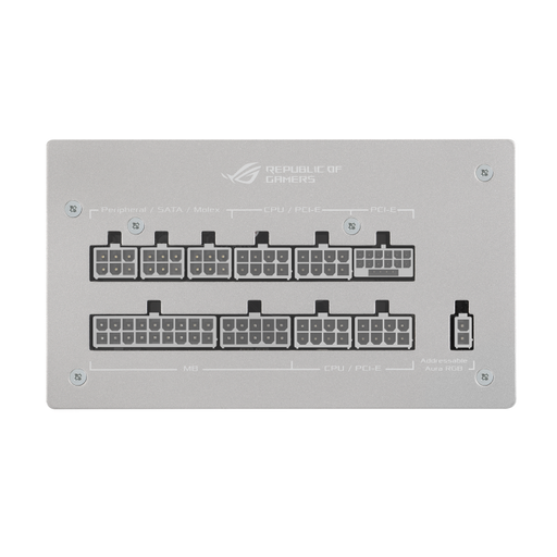 ASUS ROG-STRIX-1000G-AURA-WHITE-GAMING ROG STRIX 1000W Gold Aura Edition, 80 Plus Gold, Fully Modular, Lambda A++ Certification,135mm Fan, 10YW