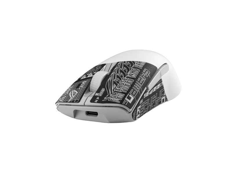 ASUS ROG Keris Wireless AimPoint Wireless RGB Moonlight White Gaming Mouse, 36,000dpi, Tri-mode Connectivity