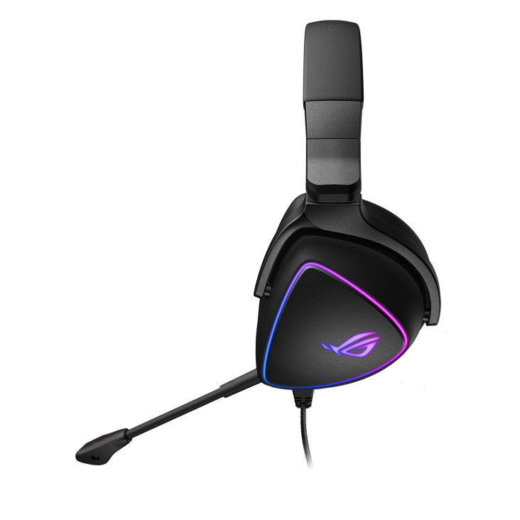 ROG Delta S Lightweight USB-C gaming headset with AI noise-canceling mic, MQA rendering technology, Hi-Res ESS 9281 QUAD DAC, RGB lighting, compatible with PC, Nintendo Switch™ and Sony PlayStation