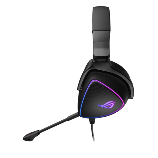 ROG Delta S Lightweight USB-C gaming headset with AI noise-canceling mic, MQA rendering technology, Hi-Res ESS 9281 QUAD DAC, RGB lighting, compatible with PC, Nintendo Switch™ and Sony PlayStation