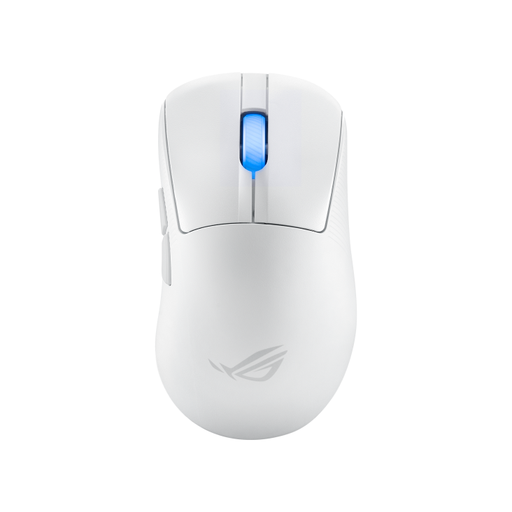ASUS ROG KERIS II Ace Wireless Ergonomic Lightweight Gaming Mouse, 42,000-dpi (Moonlight White)