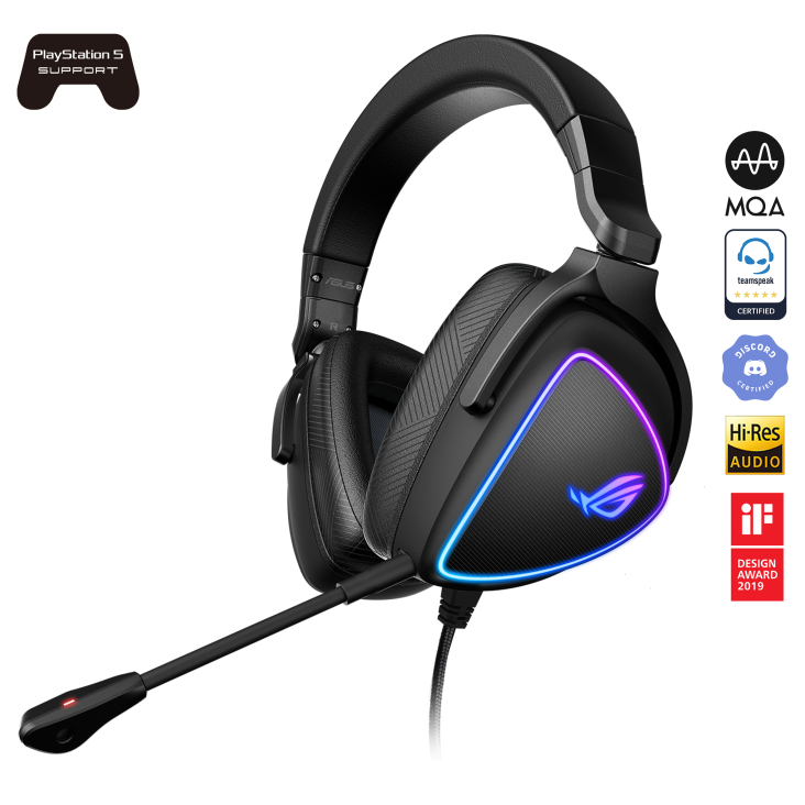 ASUS ROG DELTA S Lightweight USB-C Gaming Headset , PC, Switch & PS5