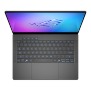 A top down view of ROG Zephyrus G14 (2025) in Eclipse Grey.