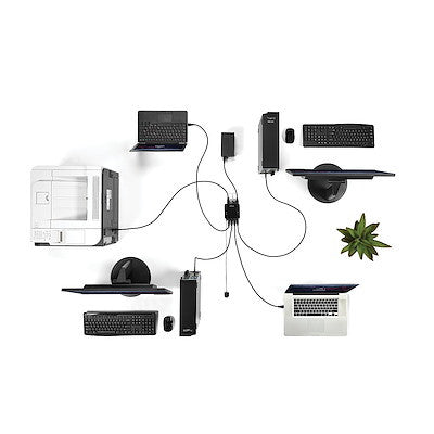 STARTECH 4 PORT USB 3.0 HUB, PERIPHERAL SHARING SWITCH, 2YR - HBS304A24A