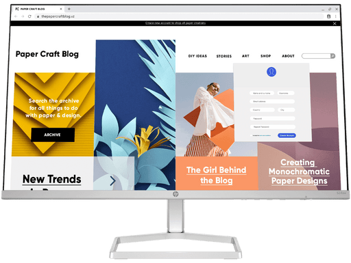 HP Series 5 23.8 inch FHD White Monitor