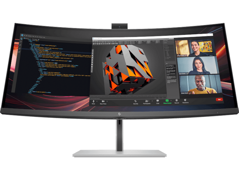 HP 734pm 34in IPS UW-QHD 3440x1440 400 nits Curved Monitor USB-C RJ45 Webcam