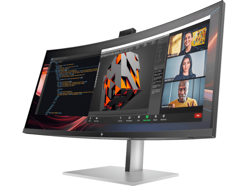 HP 734pm 34in IPS UW-QHD 3440x1440 400 nits Curved Monitor USB-C RJ45 Webcam