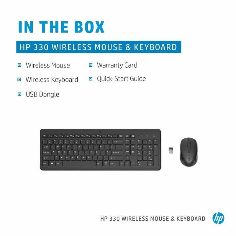 HP 330 WIRELESS MOUSE AND KEYBOARD COMBO - 2V9E6AA