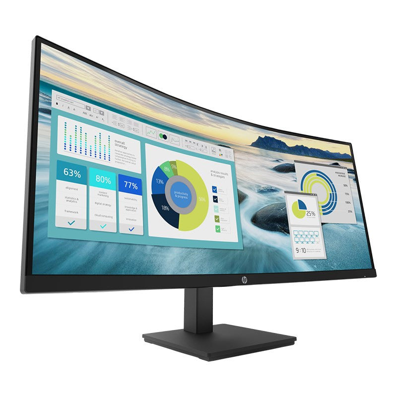 HP P34HC G4 34" CURVED, 21:9, 3440X1440, 3000:1, DP, HDMI, 65W-POWER, 3YRS - 21Y56AA