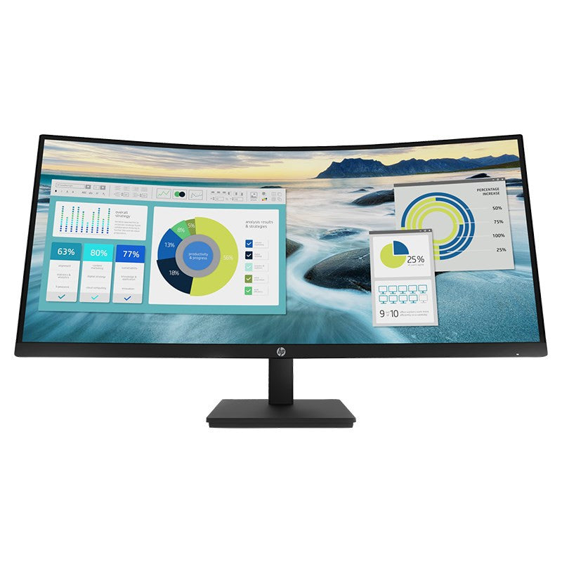 HP P34HC G4 34" CURVED, 21:9, 3440X1440, 3000:1, DP, HDMI, 65W-POWER, 3YRS - 21Y56AA