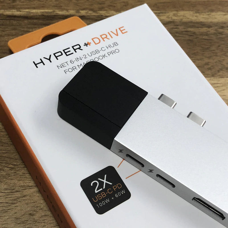 TARGUS HYPERDRIVE NET 6-IN-2 USB-C HUB - SILVER - GN28N-SILVER