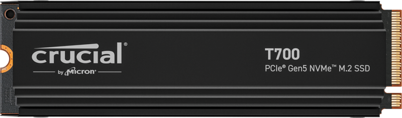 Crucial T700 2TB Gen5 NVMe SSD Heatsink - 12400/11800MB/s