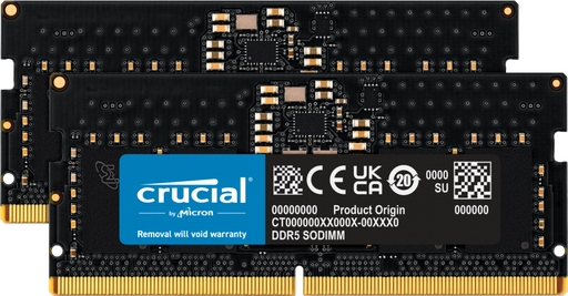 Crucial 16GB (2x8GB) DDR5 SODIMM 4800MHz C40