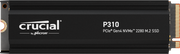 Crucial P310 1TB PCIe Gen4 NVMe 2280 M.2 SSD with heatsink - 0
