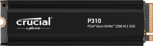 Crucial P310 1TB PCIe Gen4 NVMe 2280 M.2 SSD with heatsink - 0