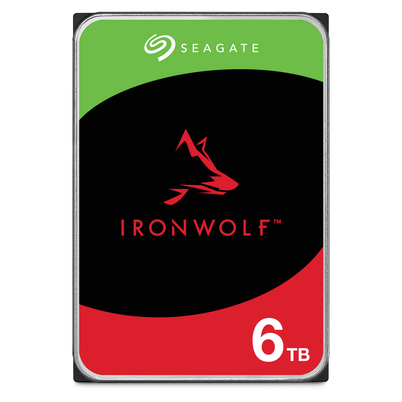 SEAGATE IRONWOLF NAS INTERNAL 3.5" SATA DRIVE, 6TB, 6GB/S, 5400RPM, 3YR