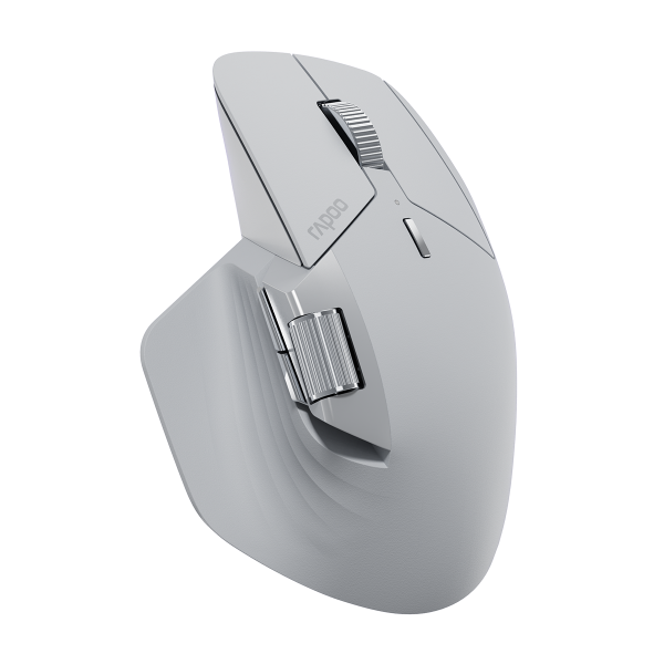 RAPOO MT760L Multi-mode Wireless Mouse - Grey White- MT760L-W