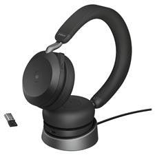 JABRA WIRELESS EVOLVE2 75 MS STEREO BLUETOOTH ANC HEADSET W/CHARING STAND+LINK 380A BT (27599-999-989)