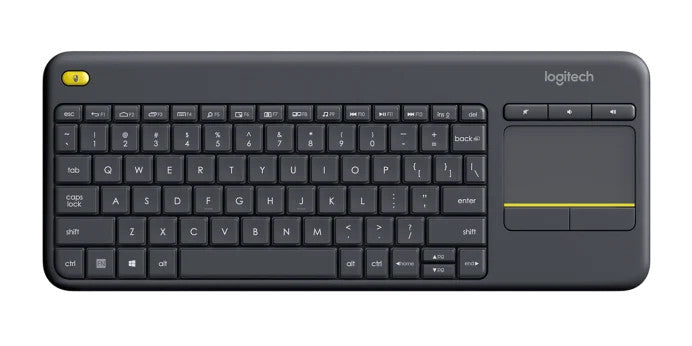 LOGITECH K400+WIRELESS KEYBOARD WITH INTEGRATED TOUCH PAD UNIFYING RECEIVER, BLACK- 920-007165