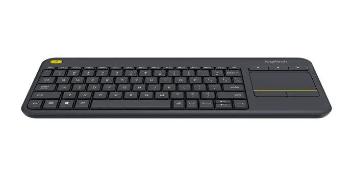 LOGITECH K400+WIRELESS KEYBOARD WITH INTEGRATED TOUCH PAD UNIFYING RECEIVER, BLACK- 920-007165