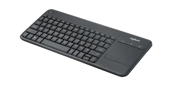 LOGITECH K400+WIRELESS KEYBOARD WITH INTEGRATED TOUCH PAD UNIFYING RECEIVER, BLACK- 920-007165