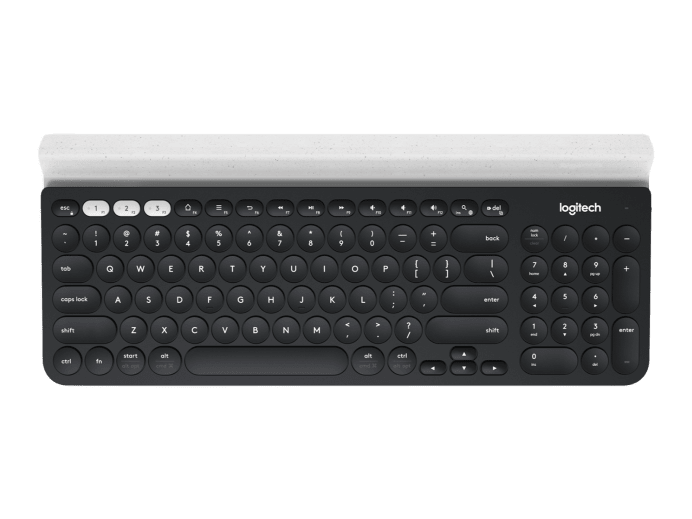 LOGITECH K780 WIRELESS KEYBOARD,CRADLE,MULTI DEVICE,UNIFYING RECEIVER,BT,GRAPHITE-1YR-920-008028