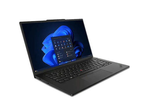 Off center shot of the front of the Lenovo ThinkPad P14S G5 notebook