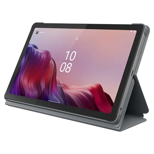 Lenovo Tab M9 Folio Case - Grey (ZG38C04869), All Around Protection, Brimless Style,Dual Mode Stand, Protective Film Include, 1YR