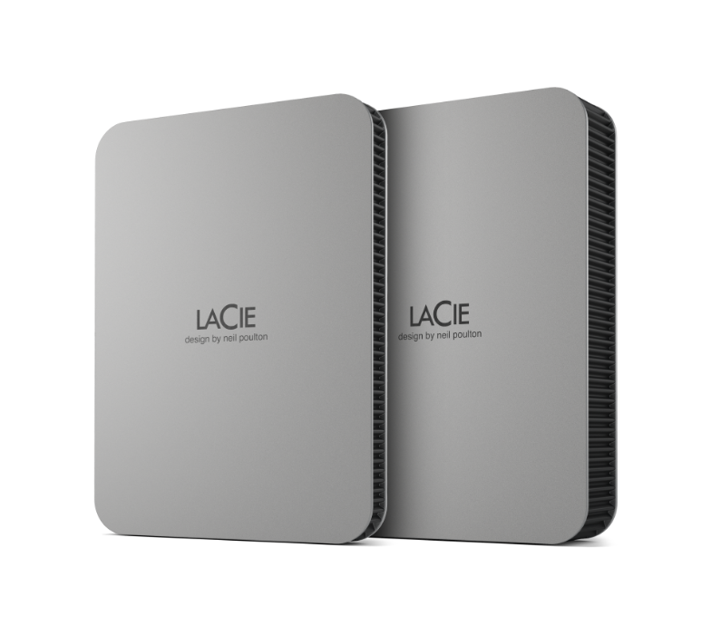 LaCie Mobile Drive V2; External Portable; 1TB; USB-C; Moon Silver