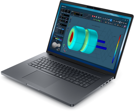 Off center shot of the front of the Front view of the Dell Pro Max 18 Plus